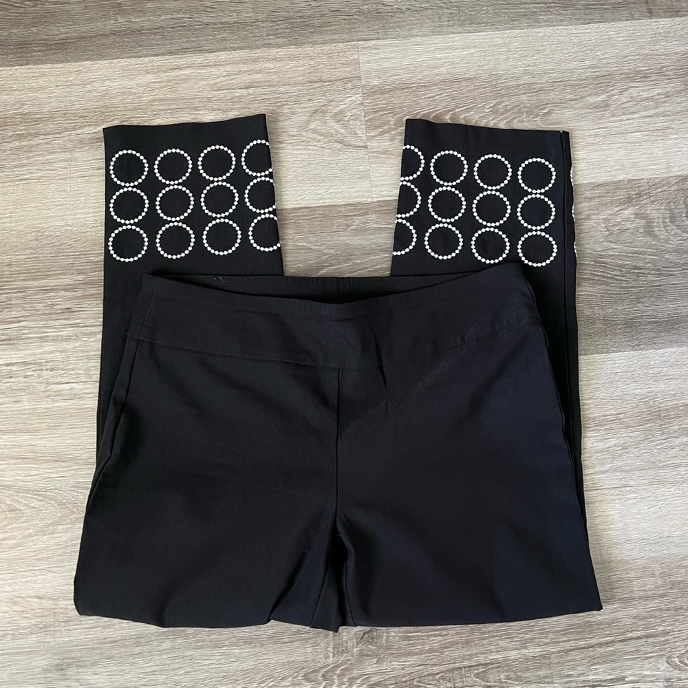 Attyre New York black pull on crop pants 6 - Picture 2 of 6